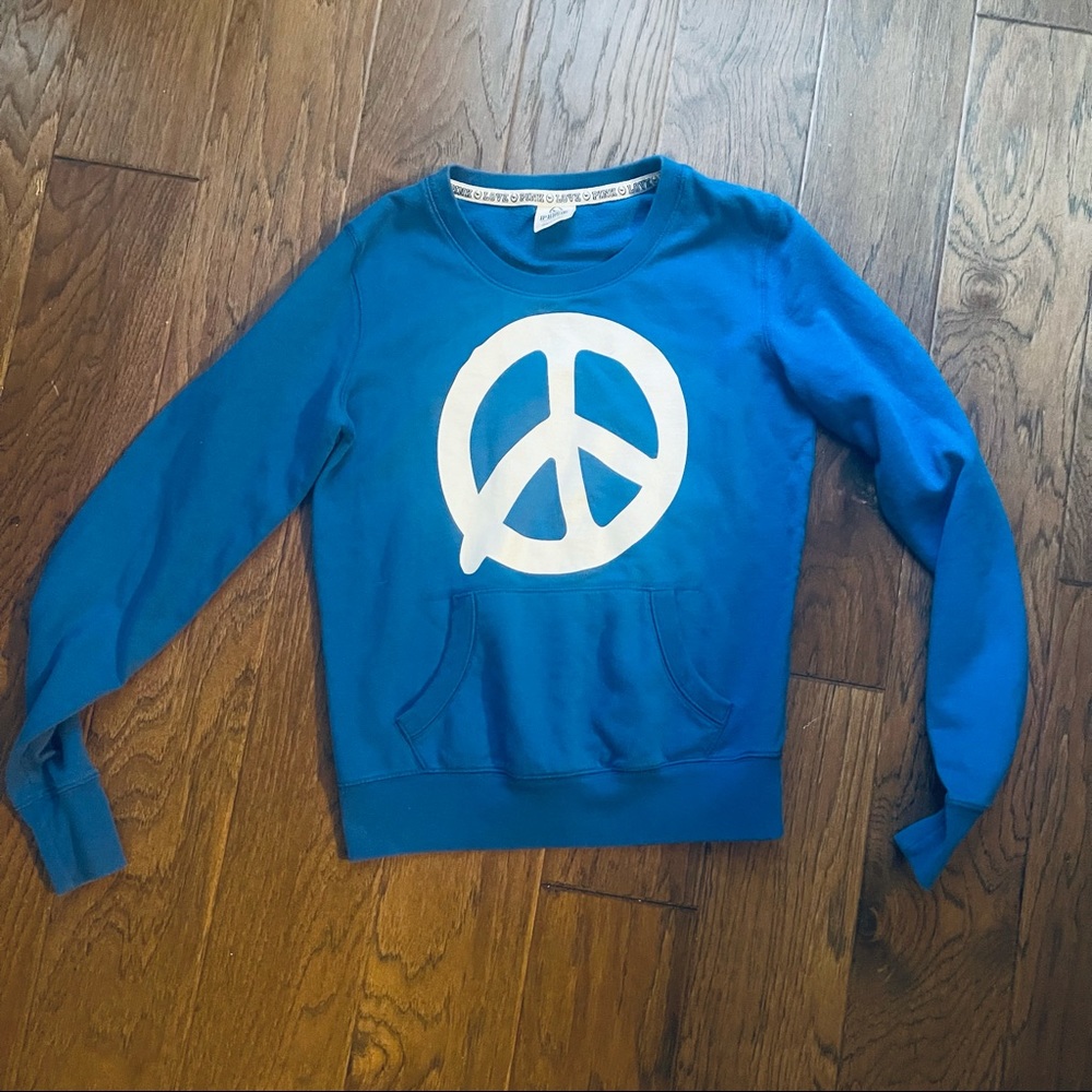 Victoria Secret PINK Pullover Blue Pullover Sweater ✨ Size XS